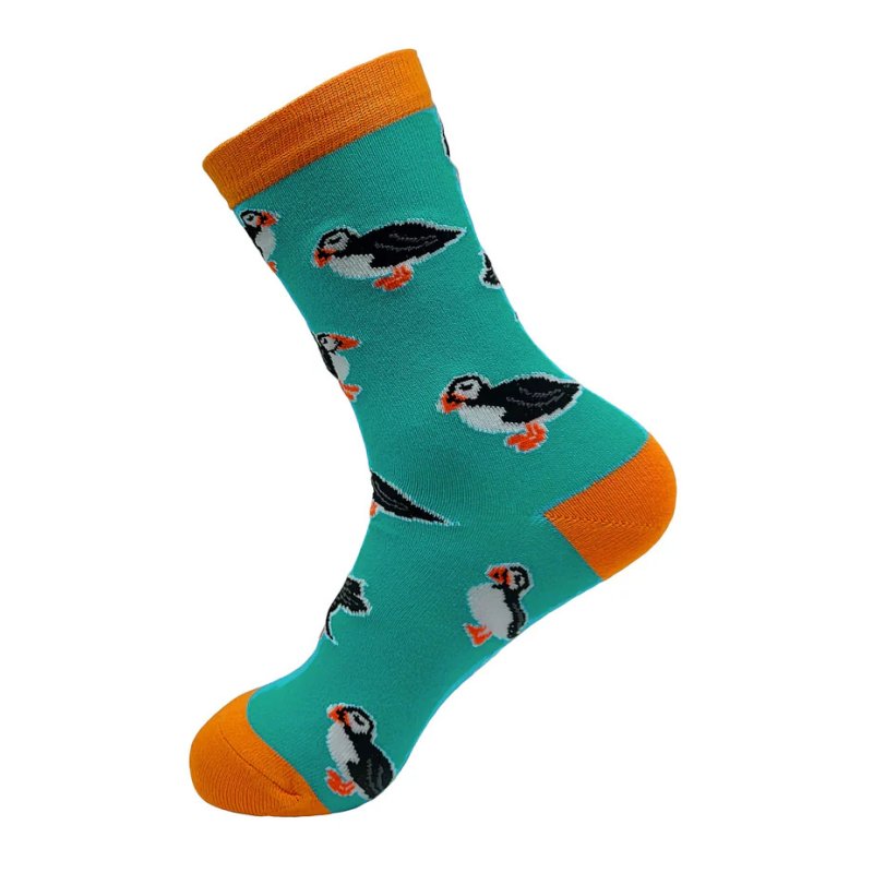 Eco Chic Blue Puffin Eco-Friendly Bamboo Socks