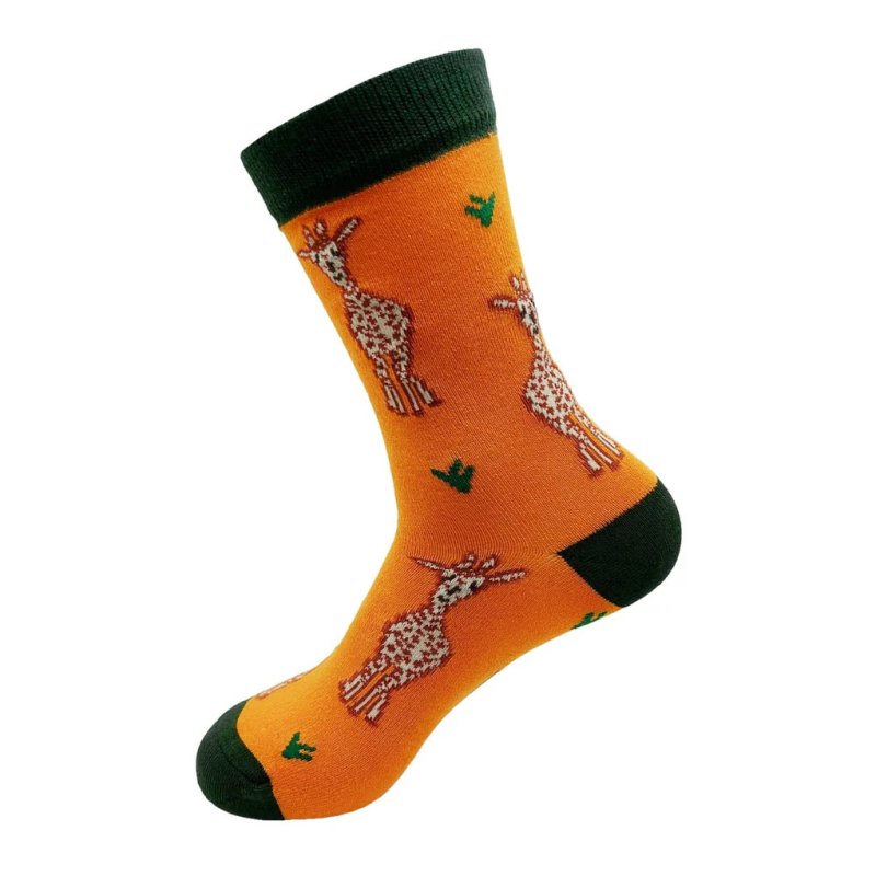 Eco Chic Orange Giraffes Eco-Friendly Bamboo Socks