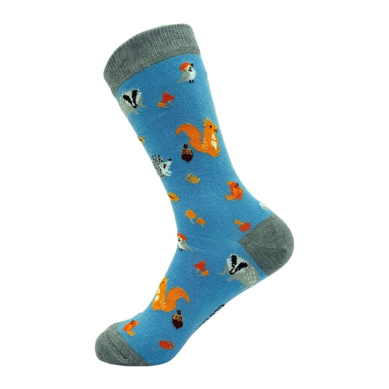 Eco Chic Blue Woodland Eco-Friendly Bamboo Socks