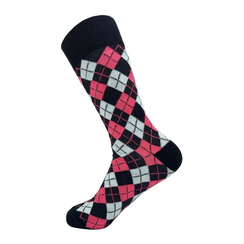 Eco Chic Black Argyle Eco-Friendly Bamboo Socks