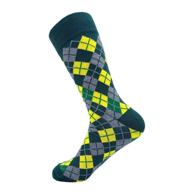 Eco Chic Green Argyle Eco-Friendly Bamboo Socks