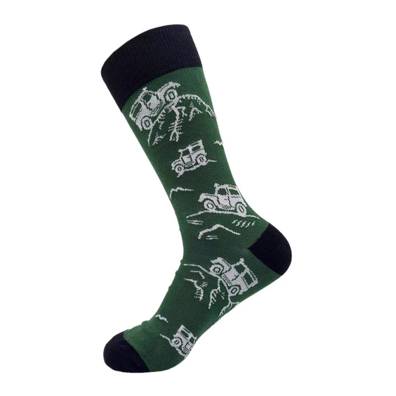 Eco Chic Green Landrover Eco-Friendly Bamboo Socks