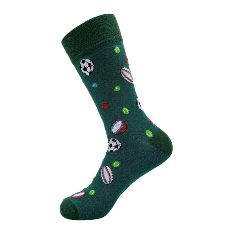 Eco Chic Green Sports Balls Eco-Friendly Bamboo Socks