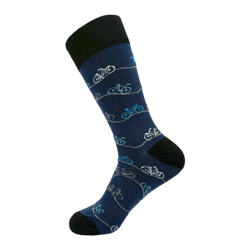 Eco Chic Navy Bikes Eco-Friendly Bamboo Socks