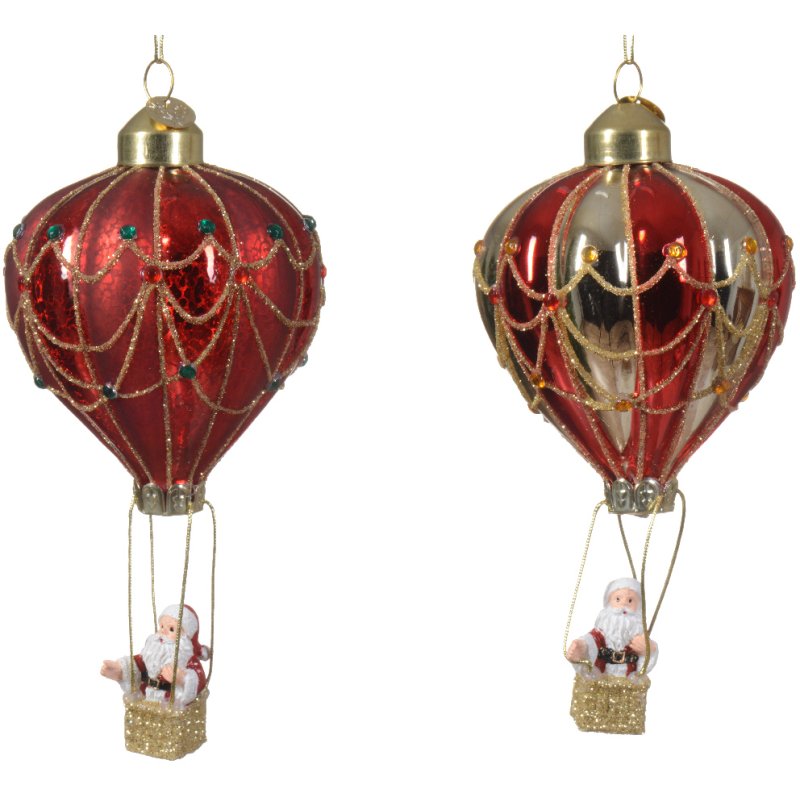 Kaemingk Hot Air Baloon Glass Bauble