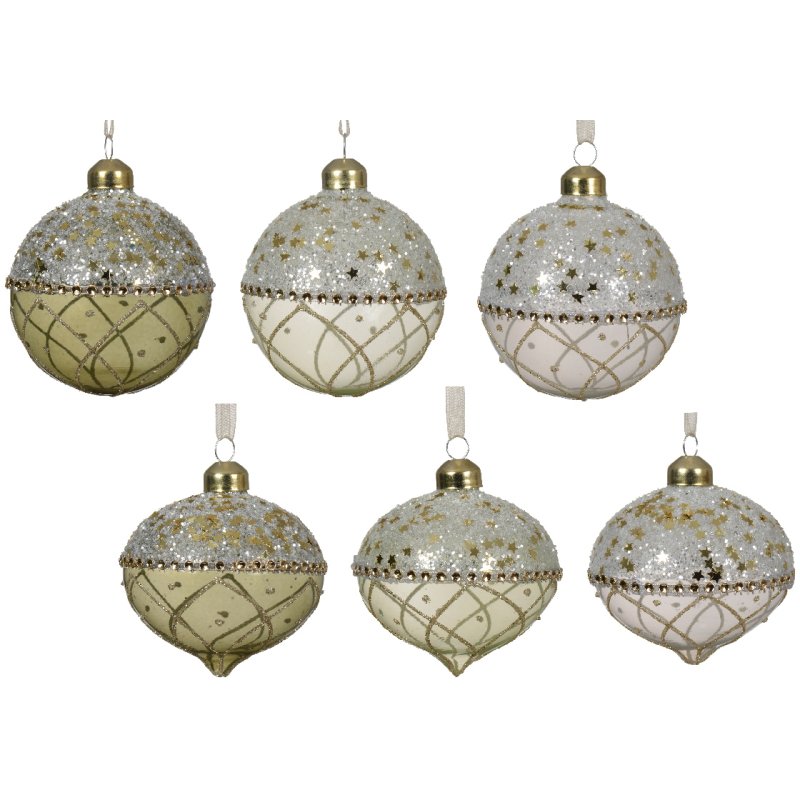 Kaemingk Transparent Sequin Glass Bauble