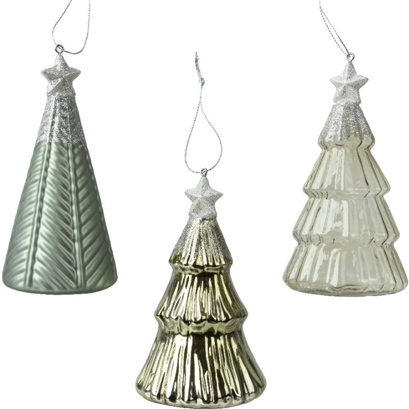 Kaemingk Glass Tree with star Bauble