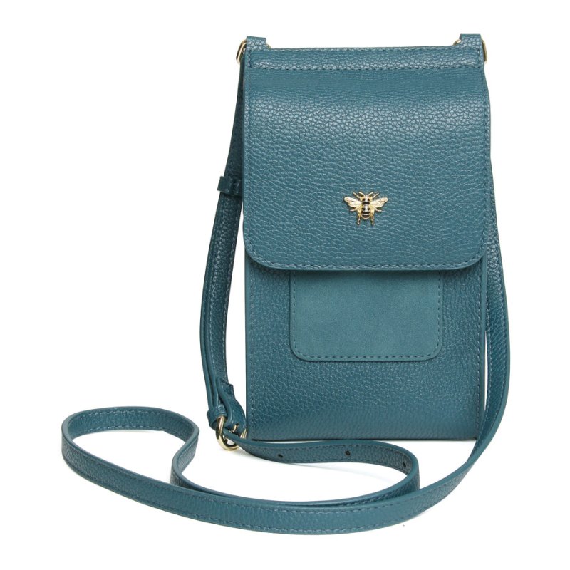 Alice Wheeler Mini Bloomsbury CrossBody Bag Teal