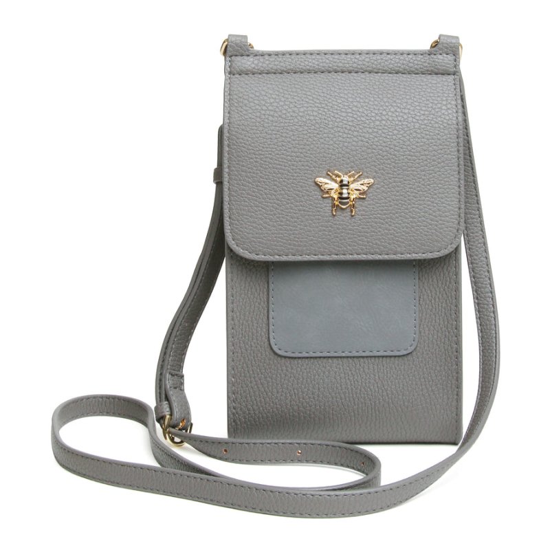 Alice Wheeler Mini Bloomsbury CrossBody Bag Slate