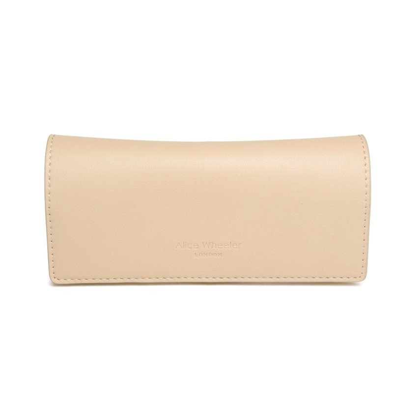 Alice Wheeler Nappa Rome Glasses Case Sand