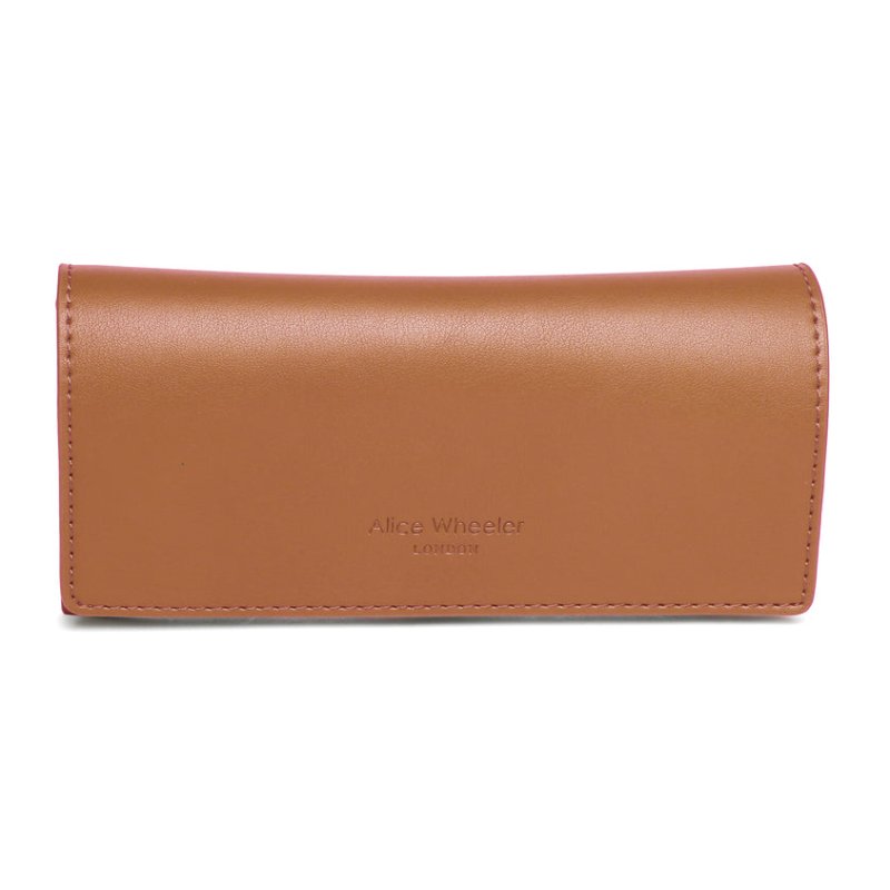 Alice Wheeler Nappa Rome Glasses Case Tan