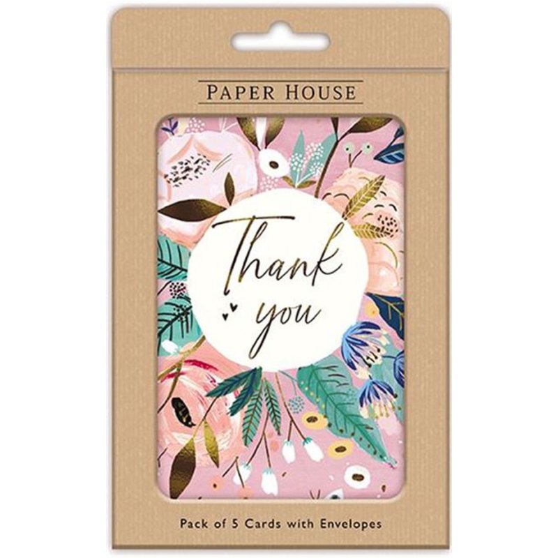 Paper House Thank You Painterly Florals Cards