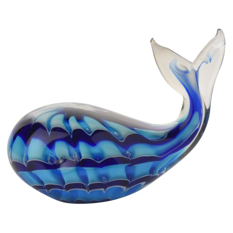 Widdop Objets d'art Glass Figurine Blue Whale