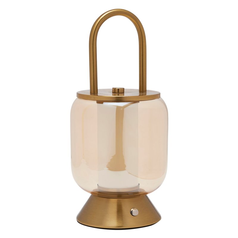 Hestia Bronze USB LED Touch Lamp Lantern Style