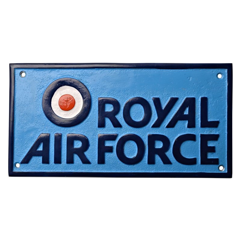 Widdop RAF Cast Aluminium Plaque Royal Air Force