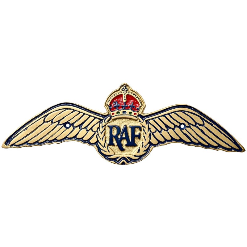 Widdop RAF Cast Aluminium Plaque RAF Wings