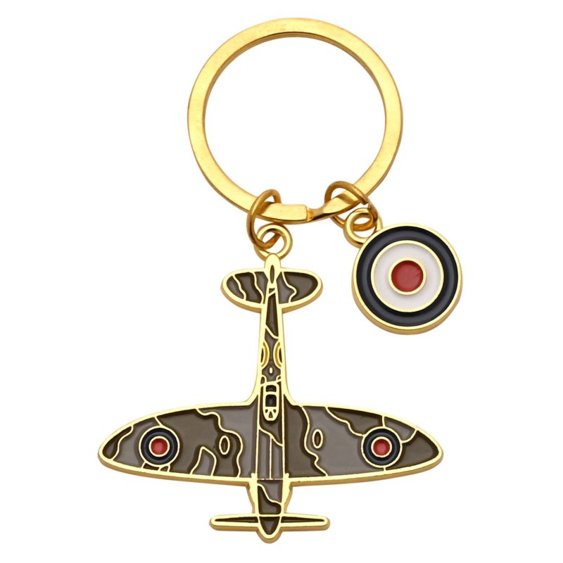 Widdop RAF Enamel Keyring Spitfire