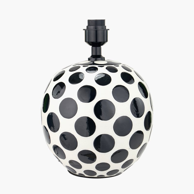 Pacific Larisa Black Polka Dot Ceramic Table Lamp Base