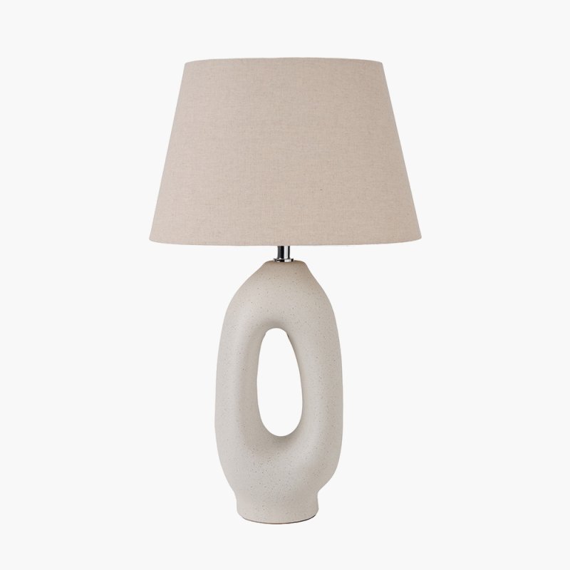 Pacific Laila Natural Organic Tall Ceramic Table Lamp