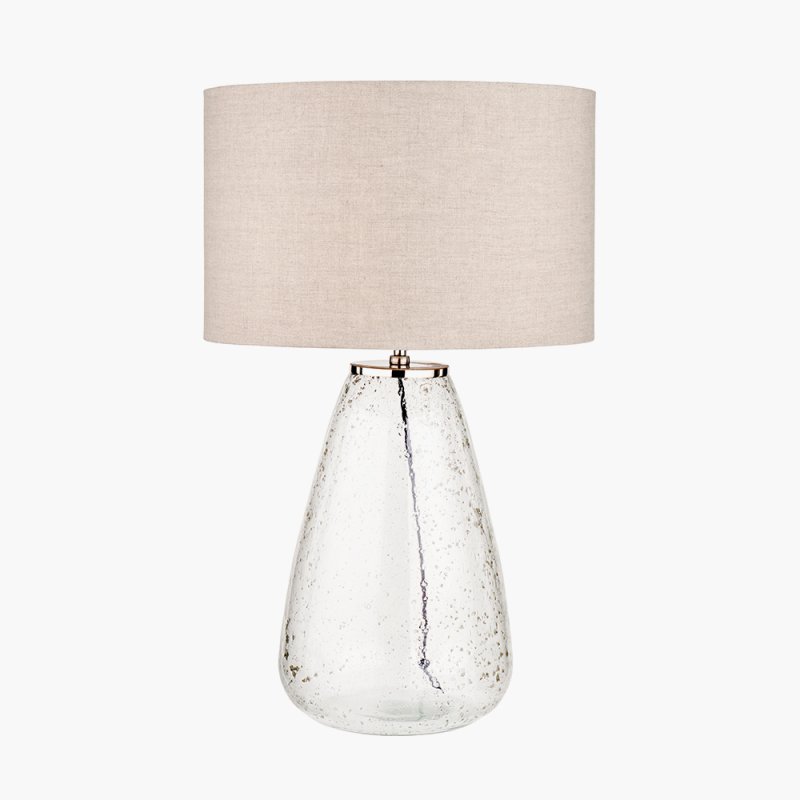 Pacific Elysia Bubble Glass And Silver Metal Table Lamp