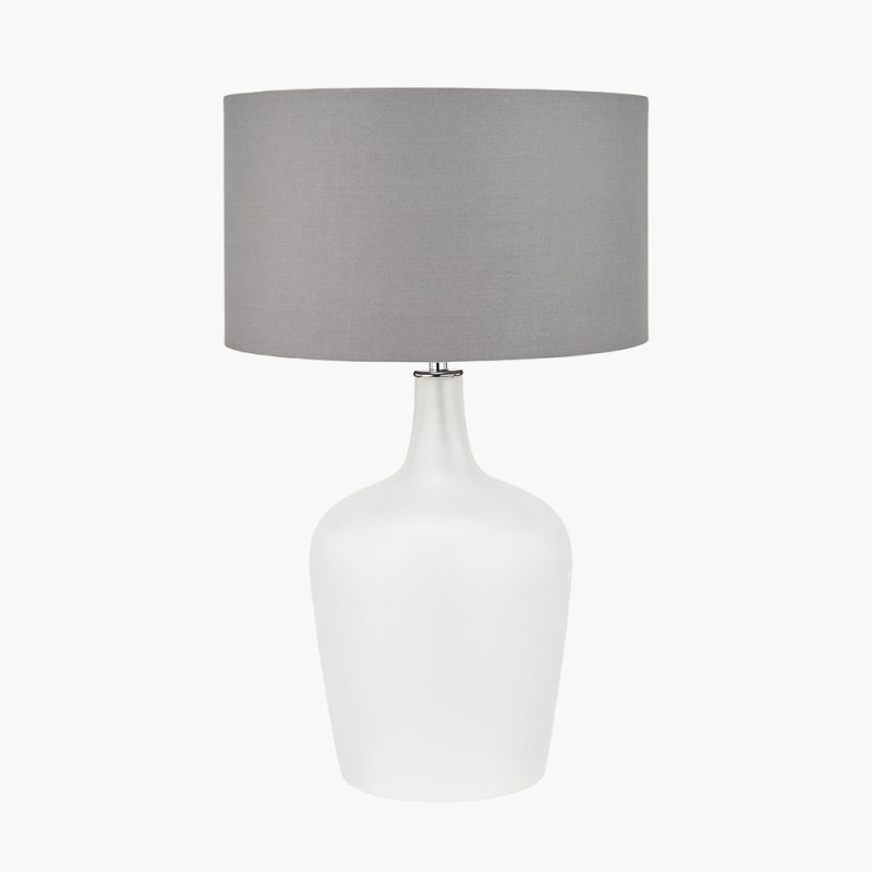 Pacific Tamsin Frosted White Glass Table Lamp