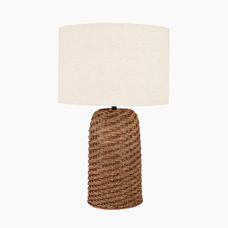 Pacific Andros Brown Woven Seagrass Table Lamp