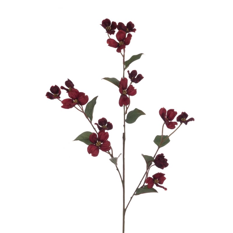 Floralsilk Eco Dogwood Spray Burgundy