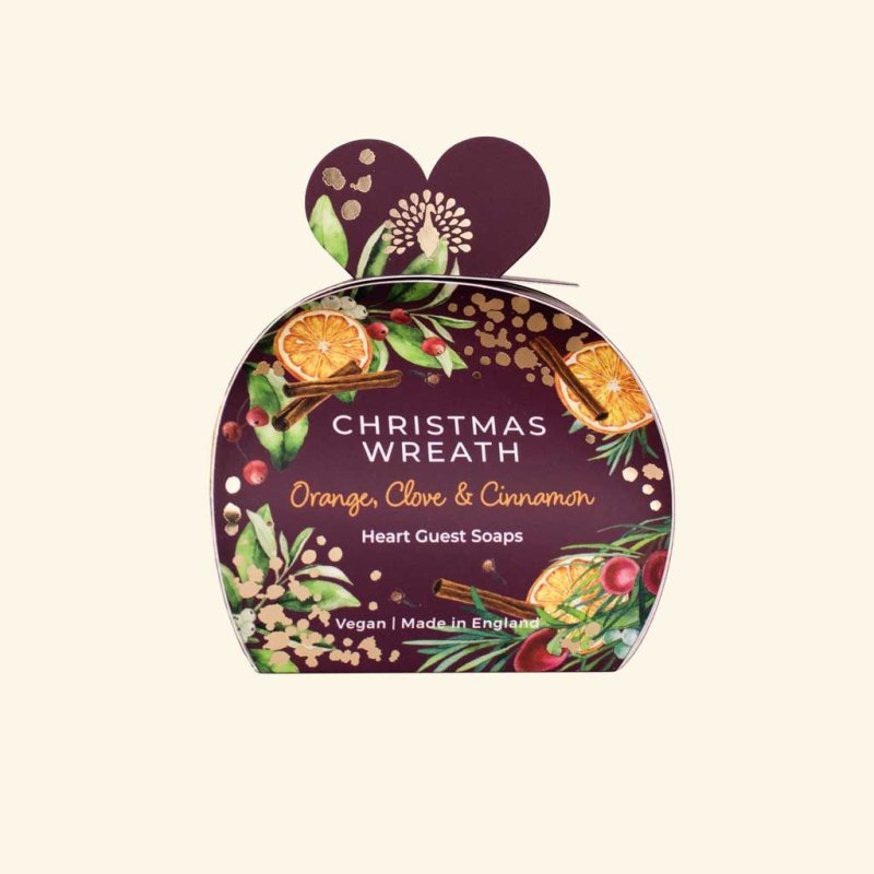 The English Soap Company Christmas Tidings Christmas Wreath Guest Soaps