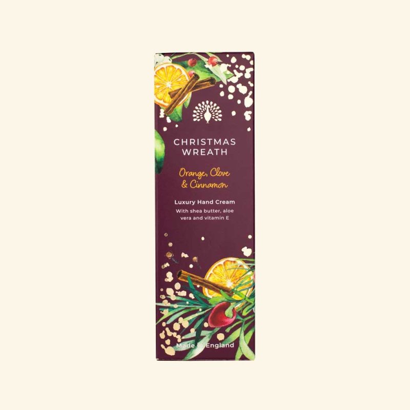 The English Soap Company Christmas Tidings Christmas Wreath Hand Cream packaging