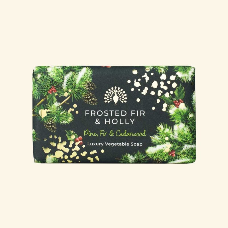 The English Soap Company Christmas Tidings Frosted Fir & Holly Soap