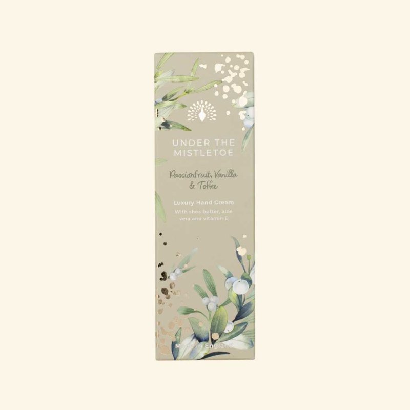 The English Soap Company Christmas Tidings Under The Mistletoe Hand Cream packaging