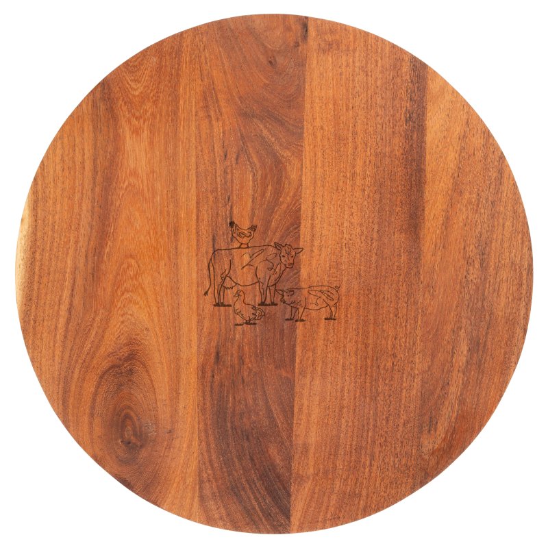 Woodbury Lane Round Wooden Board