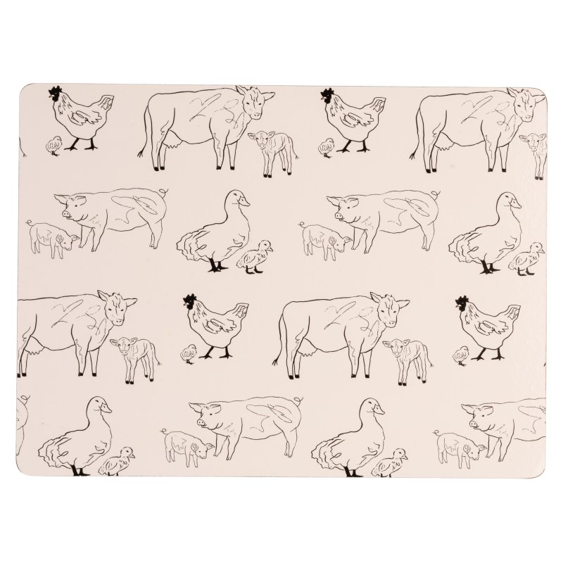 Woodbury Lane 4 Set Of Animals Cork Placemats