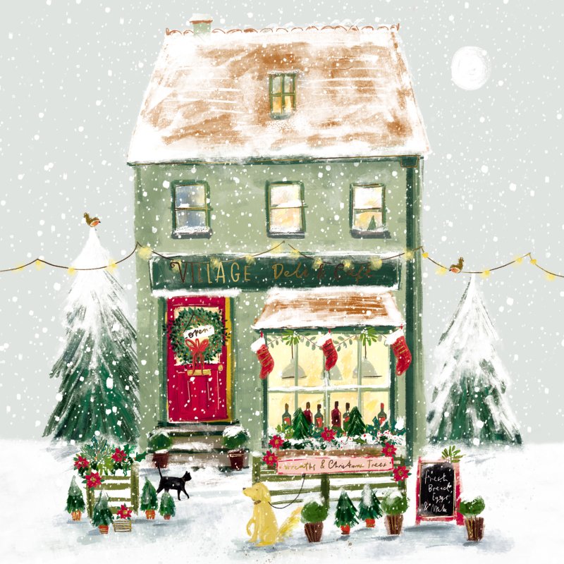 The Village Deli and Caf? Pack of Christmas Cards