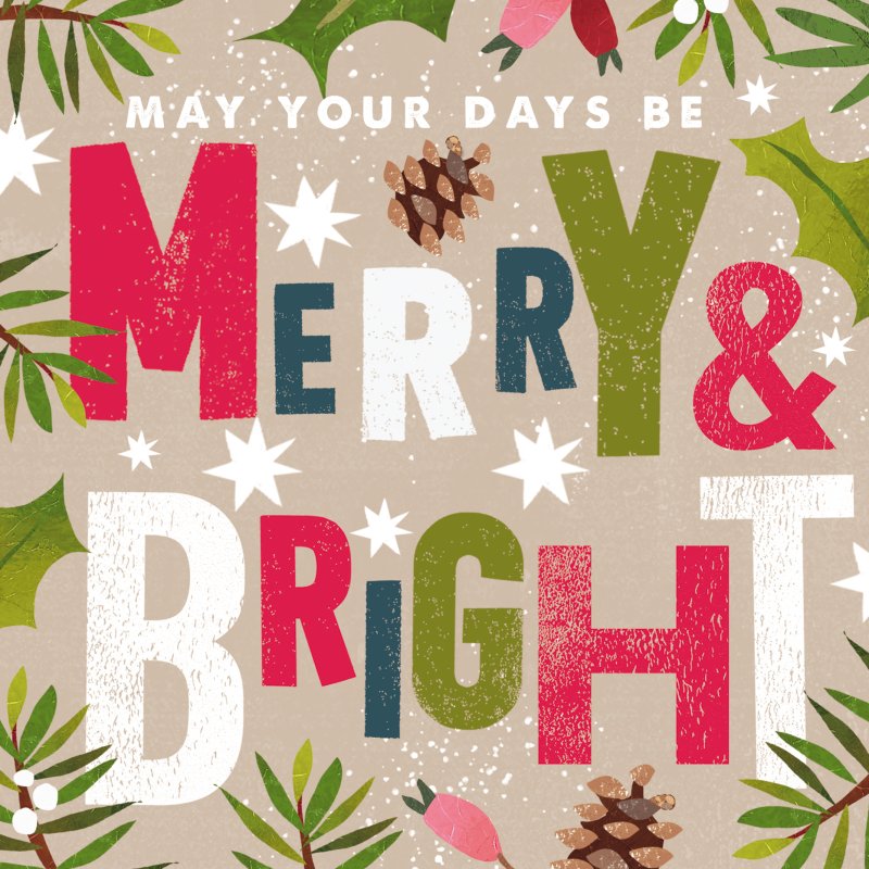 Merry and Bright Pack of Christmas Cards