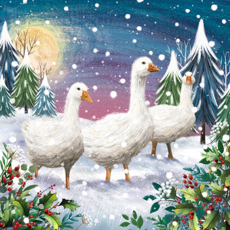 Animalia Geese Pack of Christmas Cards