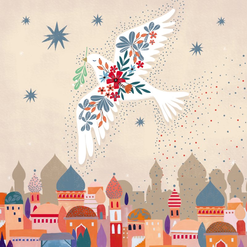 Dove over Jerusalem Pack of Christmas Cards