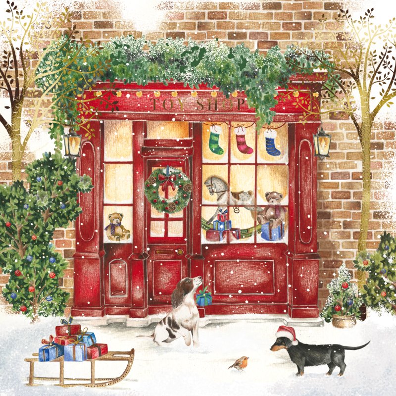 paper house Toy Shop Pack of Christmas Cards