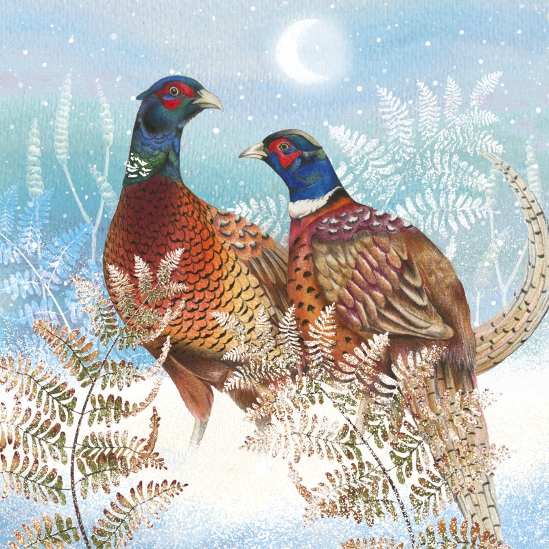 Two Pheasants Pack of Christmas Cards