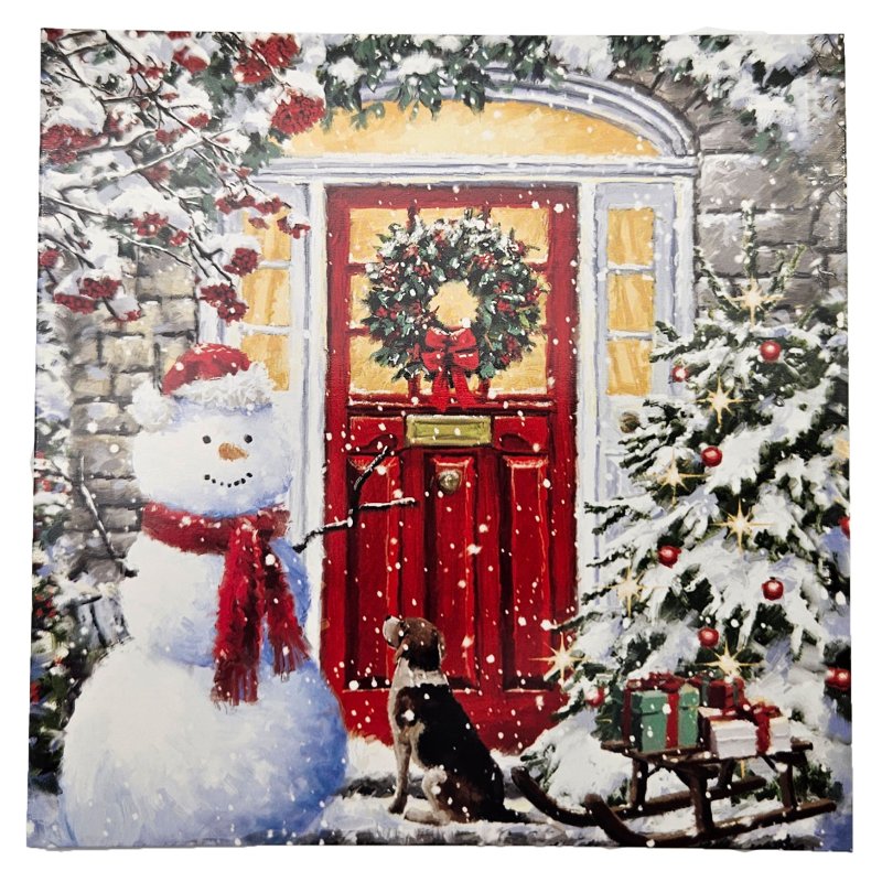 Paper House Traditional Red Door Scene Pack Of Christmas Cards