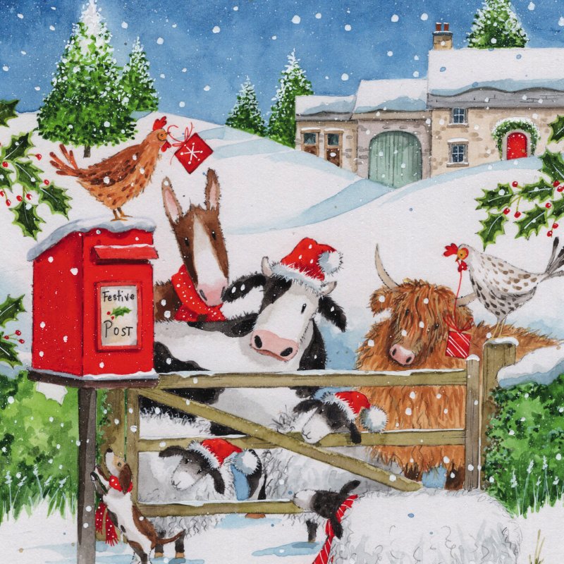 Farmyard Capers Pack of Christmas Cards