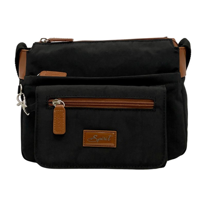 Spirit Nylon Bag Black Tan