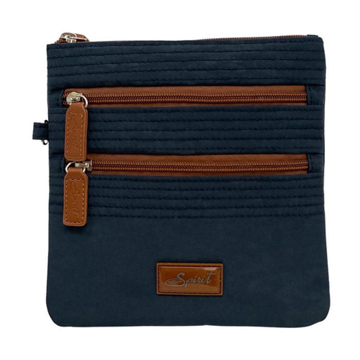 Spirit Messenger Bag Navy Tan