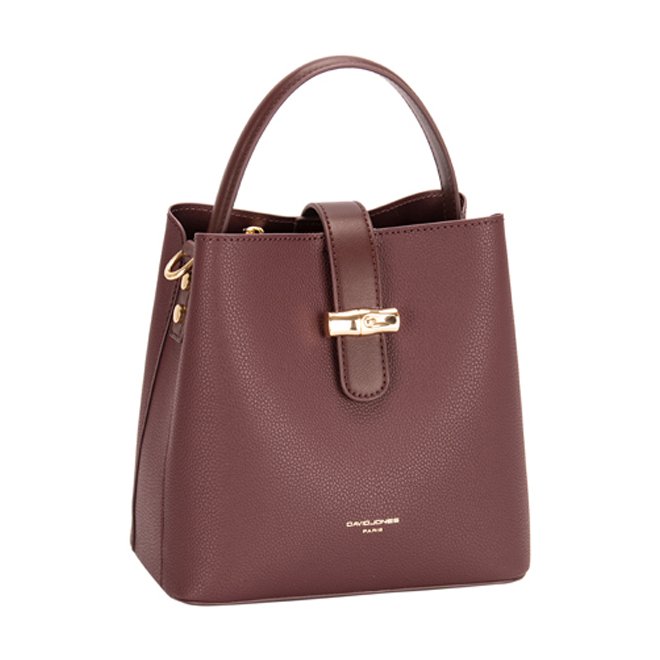 David Jones Strapped Bag Bordeaux