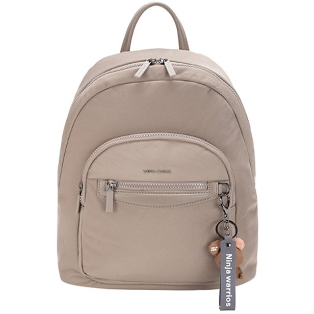 David Jones Multi Zip Backpack Camel