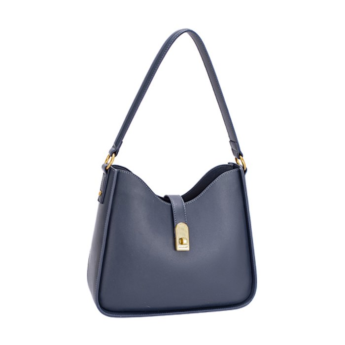 David Jones Strap Clasp Handbag Navy