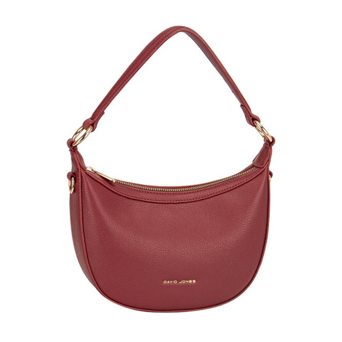 David Jones Crescent Handbag Bordeaux