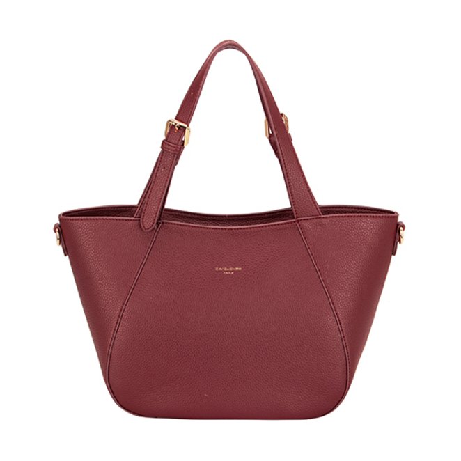 David Jones Small Tote Handbag Bordeaux