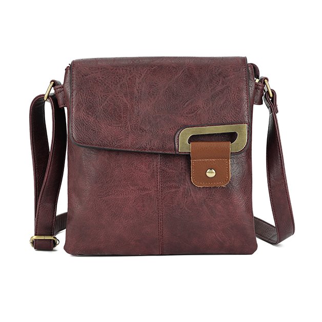 Long & Son Wine Flap Top Crossbody Bag