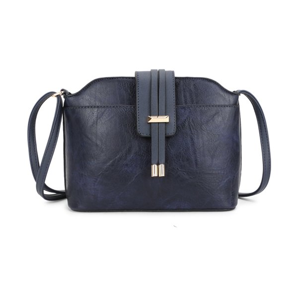 Long & Son Navy Textured Crossbody Bag